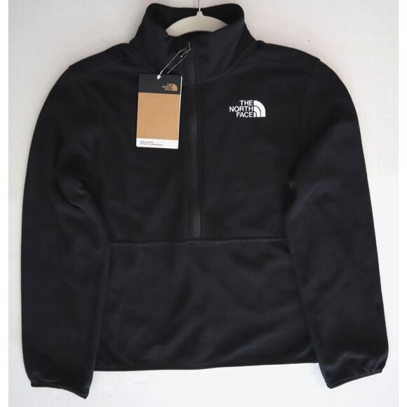The North Face Teen Kid's Sz Medium Black Glacier 1/4 Zip Fleece Pullover - Picture 6 of 7